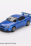 Mini GT 1:64 #759 Nissan GT-R (R34) V-Spec Bayside Blue