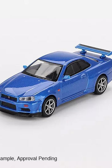 Mini GT 1:64 #759 Nissan GT-R (R34) V-Spec Bayside Blue