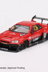 Mini GT 1:64 #843 LBWK Nissan LB-ER34 Super Silhouette Red/Black
