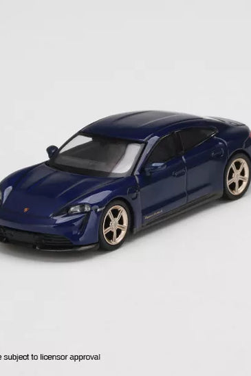 Mini GT 1:64 #339 Porsche Taycan Turbo S Gentian Blue Metallic