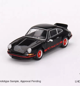 Mini GT 1:64 Porsche 911 Carrera RS 2.7 Black with Red Livery