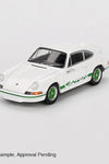 Mini GT 1:64 #801 Porsche 911 Carrera RS 2.7 Grand Prix White with Green Livery