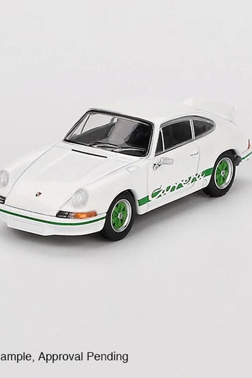 Mini GT 1:64 #801 Porsche 911 Carrera RS 2.7 Grand Prix White with Green Livery
