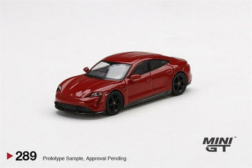 MINI GT 1:64 #289 RED PORSCHE TAYCAN TURBO S