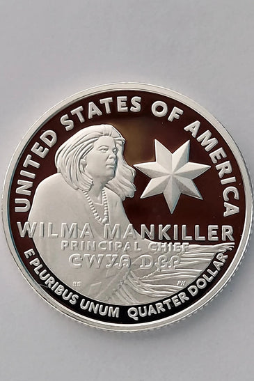 2022-S SILVER PROOF WASHINGTON WILMA MANKILLER QUARTER