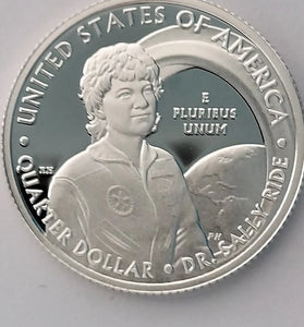 2022-S SILVER PROOF WASHINGTON DR. SALLY RIDE QUARTER