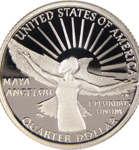 2022-S SILVER PROOF WASHINGTON MAYA ANGELOU QUARTER