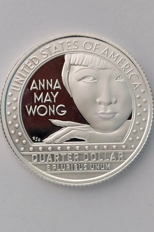 2022-S SILVER PROOF WASHINGTON ANNA MAY WONG QUARTER