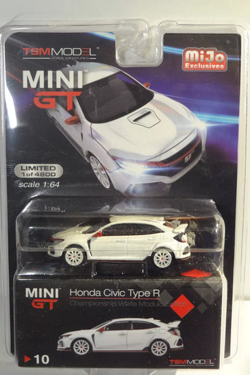 MINI GT #10 CHAMPIONSHIP WHITE HONDA CIVIC TYPE R