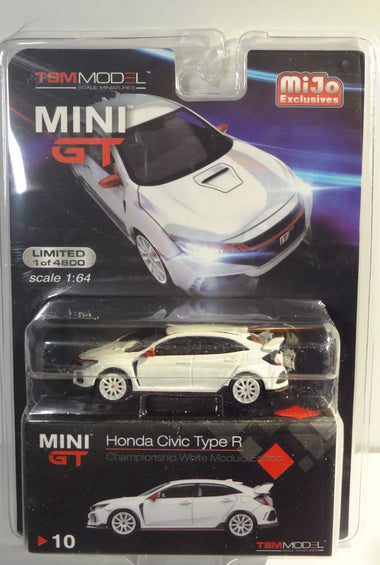 MINI GT #10 CHAMPIONSHIP WHITE HONDA CIVIC TYPE R