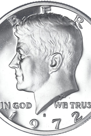 1972-S CLAD PROOF KENNEDY HALF DOLLAR