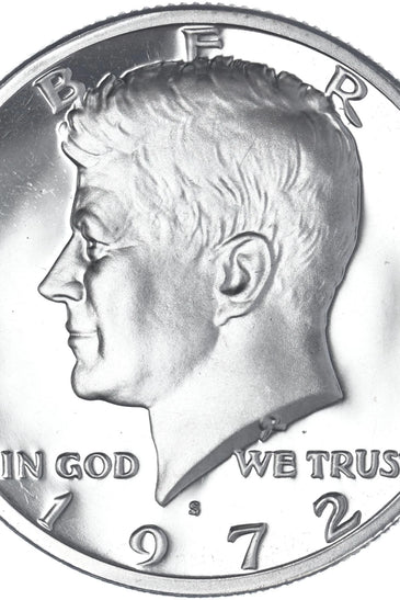 1972-S CLAD PROOF KENNEDY HALF DOLLAR