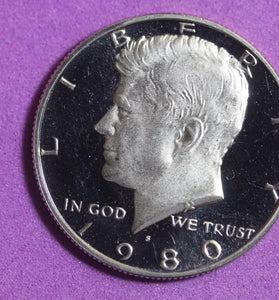 1980-S CLAD PROOF KENNEDY HALF DOLLAR