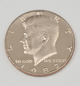 1982-S CLAD PROOF KENNEDY HALF DOLLAR