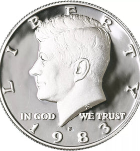 1983-S CLAD PROOF KENNEDY HALF DOLLAR