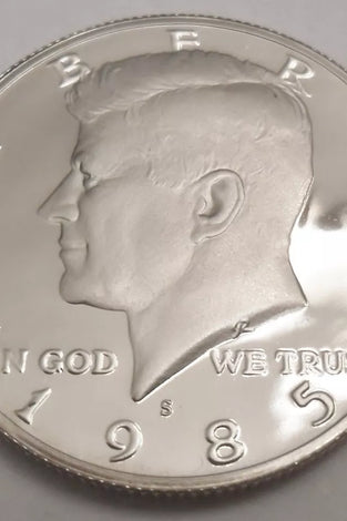 1985-S CLAD PROOF KENNEDY HALF DOLLAR