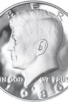 1986-S CLAD PROOF KENNEDY HALF DOLLAR