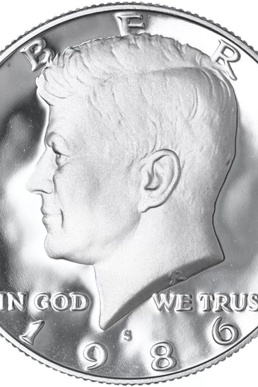 1986-S CLAD PROOF KENNEDY HALF DOLLAR