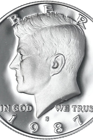 1987-S CLAD PROOF KENNEDY HALF DOLLAR