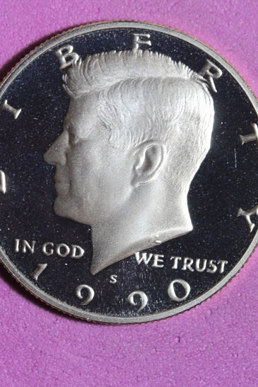 1990-S CLAD PROOF KENNEDY HALF DOLLAR
