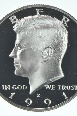 1991-S CLAD PROOF KENNEDY HALF DOLLAR