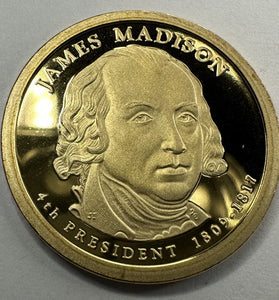 2007-S PROOF JAMES MADISON PRESIDENTIAL DOLLAR