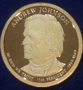 2011-S PROOF ANDREW JOHNSON PRESIDENTIAL DOLLAR