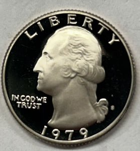 1979-S CLAD PROOF WASHINGTON QUARTER TYPE 1