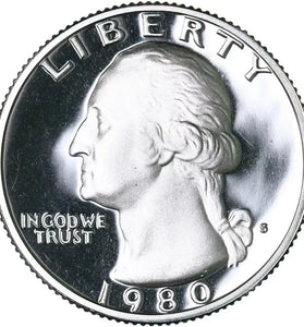 1980-S CLAD PROOF WASHINGTON QUARTER