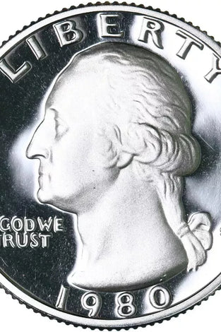 1980-S CLAD PROOF WASHINGTON QUARTER