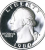 1980-S CLAD PROOF WASHINGTON QUARTER