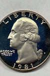 1981-S CLAD PROOF WASHINGTON QUARTER