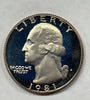 1981-S CLAD PROOF WASHINGTON QUARTER