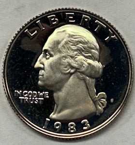 1983-S CLAD PROOF WASHINGTON QUARTER