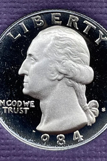 1984-S CLAD PROOF WASHINGTON QUARTER