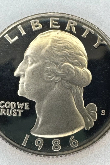 1986-S CLAD PROOF WASHINGTON QUARTER