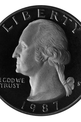 1987-S CLAD PROOF WASHINGTON QUARTER