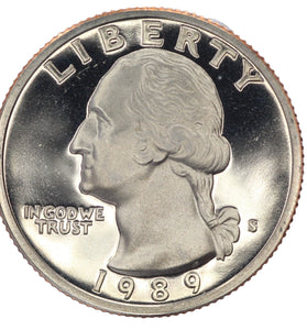 1989-S CLAD PROOF WASHINGTON QUARTER