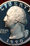 1990-S CLAD PROOF WASHINGTON QUARTER