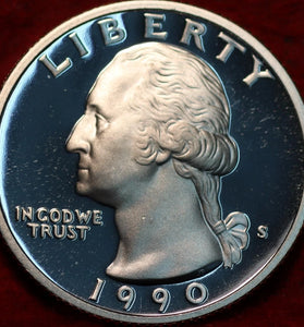 1990-S CLAD PROOF WASHINGTON QUARTER