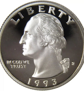 1993-S CLAD PROOF WASHINGTON QUARTER