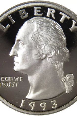 1993-S CLAD PROOF WASHINGTON QUARTER