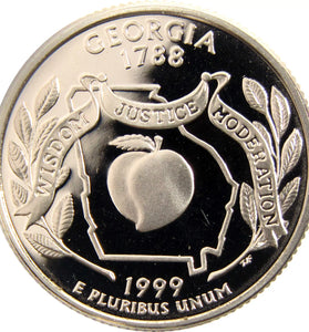 1999-S CLAD PROOF GEORGIA STATE QUARTER