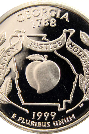 1999-S CLAD PROOF GEORGIA STATE QUARTER
