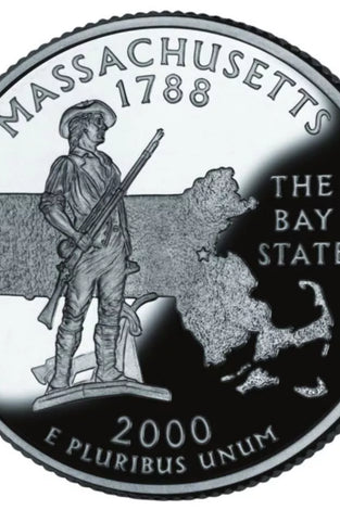 2000-S CLAD PROOF MASSACHUSETTS  STATE QUARTER