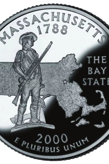 2000-S CLAD PROOF MASSACHUSETTS  STATE QUARTER