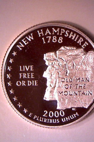 2000-S CLAD PROOF NEW HAMPSHIRE STATE QUARTER