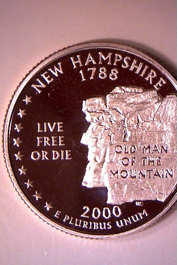 2000-S CLAD PROOF NEW HAMPSHIRE STATE QUARTER