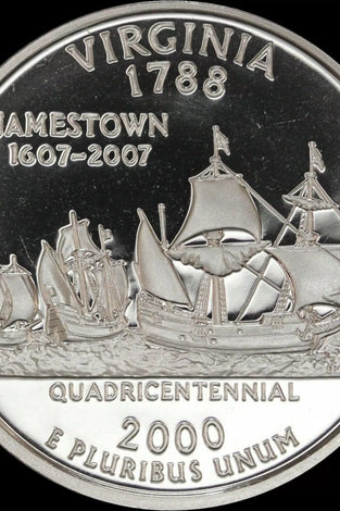 2000-S CLAD PROOF VIRGINIA STATE QUARTER