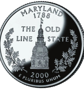 2000-S CLAD PROOF MARYLAND STATE QUARTER